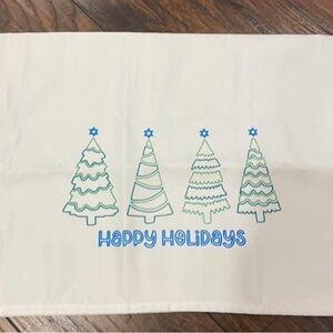 Brand new - Festive Holiday Tea Towel with Christmas and Hannukah Design